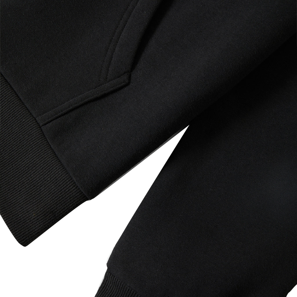 Brixton Woodburn Label Hoodie - Black - closeup