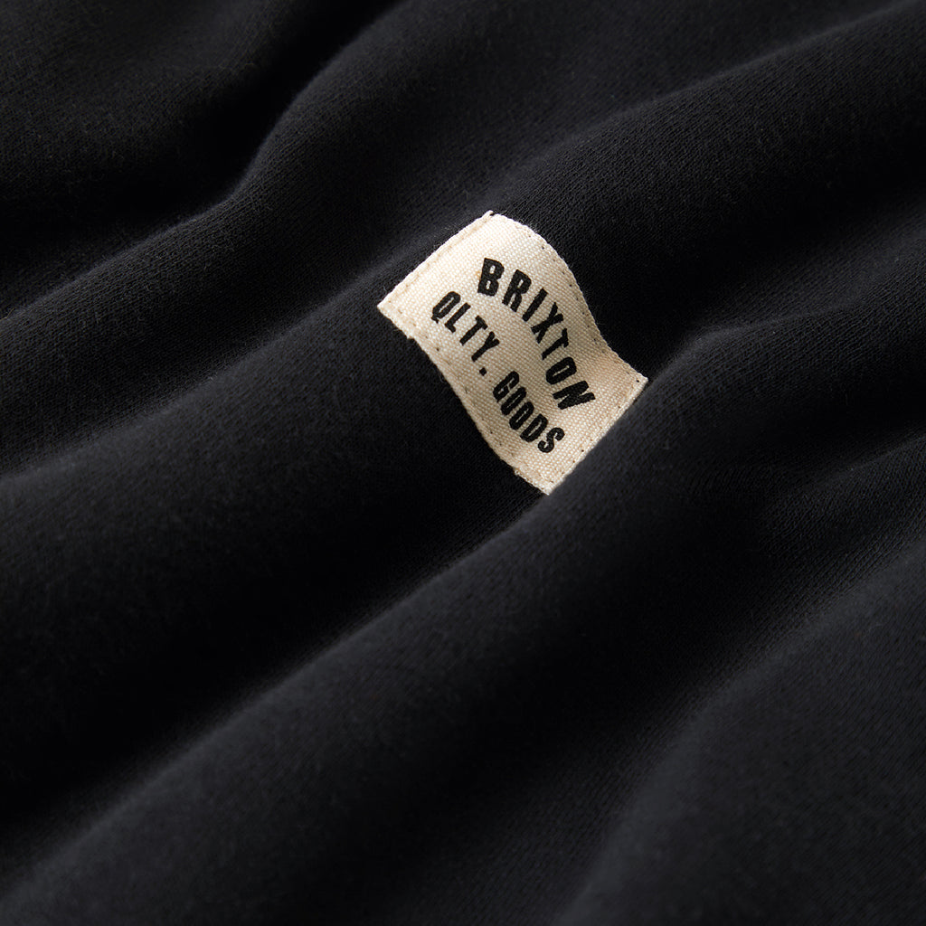 Brixton Woodburn Label Hoodie - Black - label