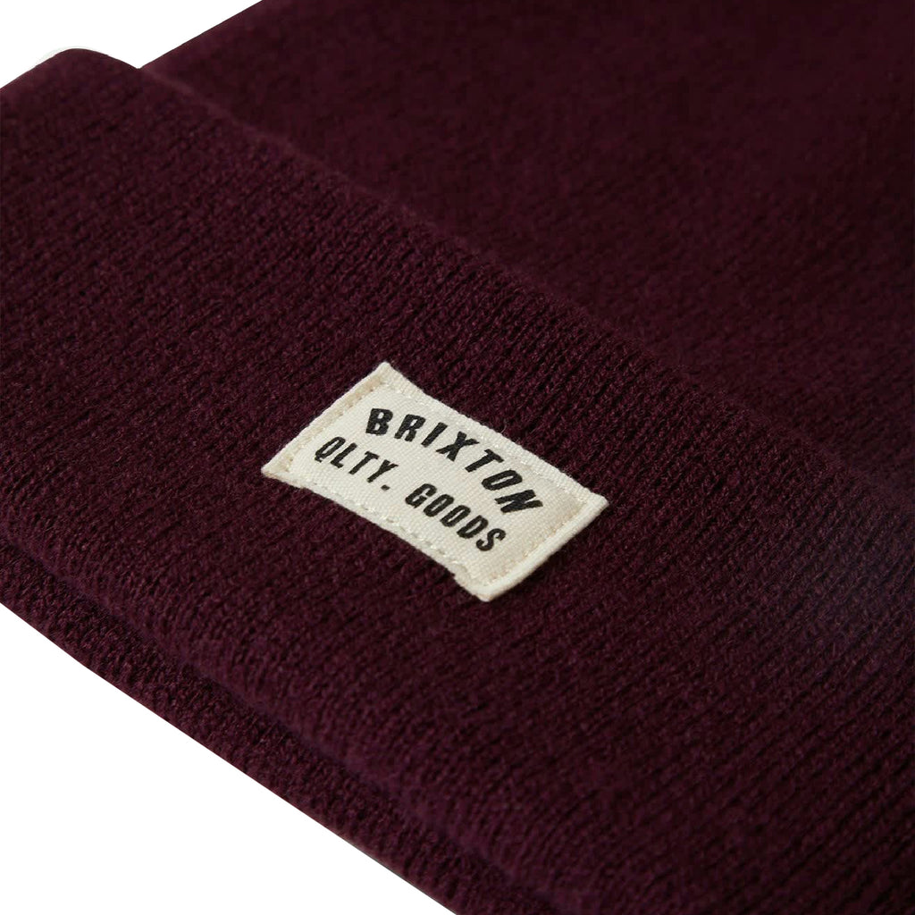 Brixton Woodburn Watch Cap  Beanie - Port - label
