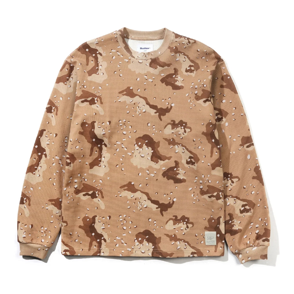 Butter Goods Waffle L/S Top - Desert Camo - main
