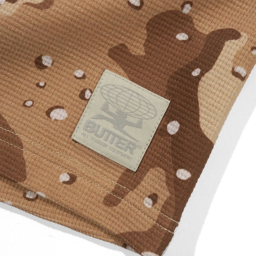 Butter Goods Waffle L/S Top - Desert Camo - label