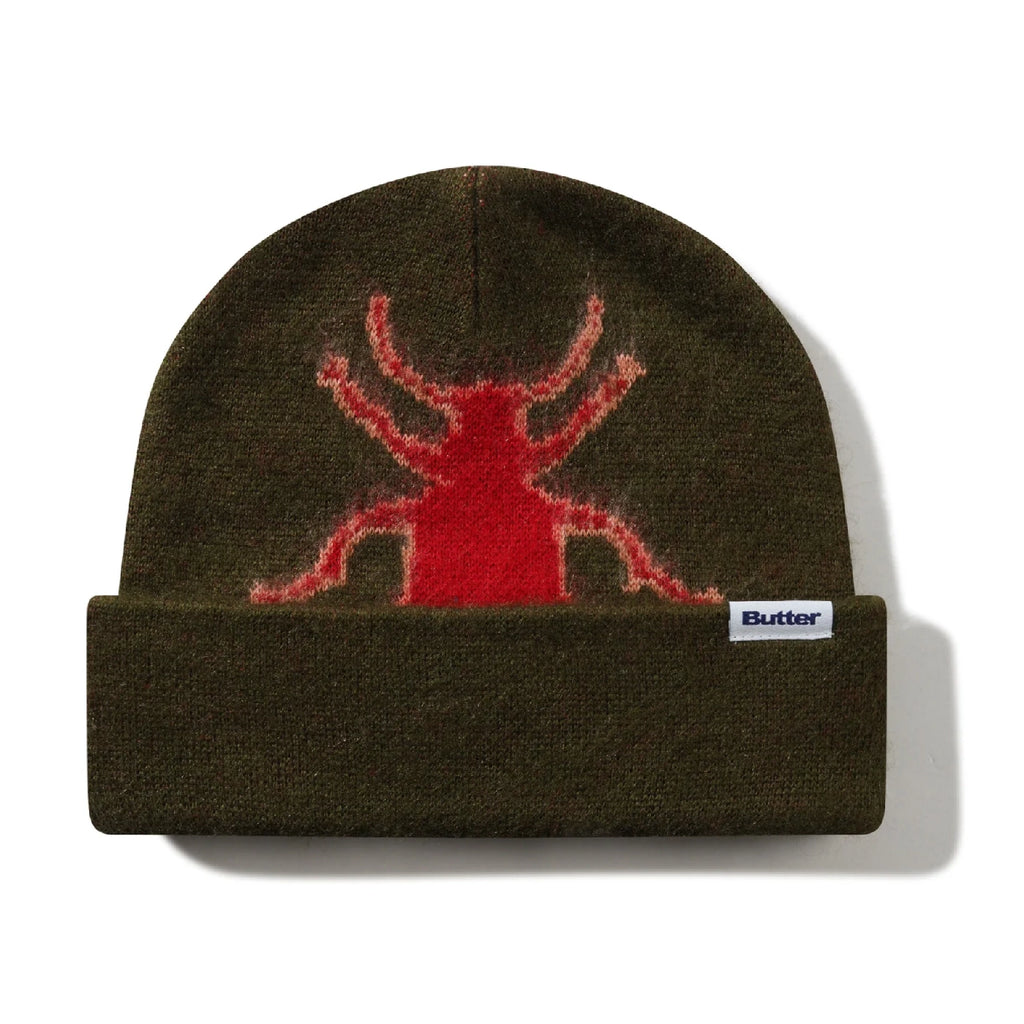 Butter Goods Beetle Mohair Cuff Beanie - Green - main