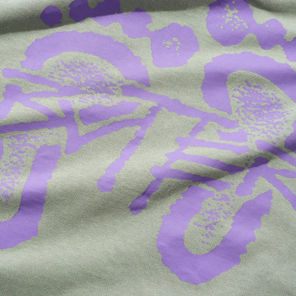 Butter Goods Footprints T Shirt - Dull Mint - closeup