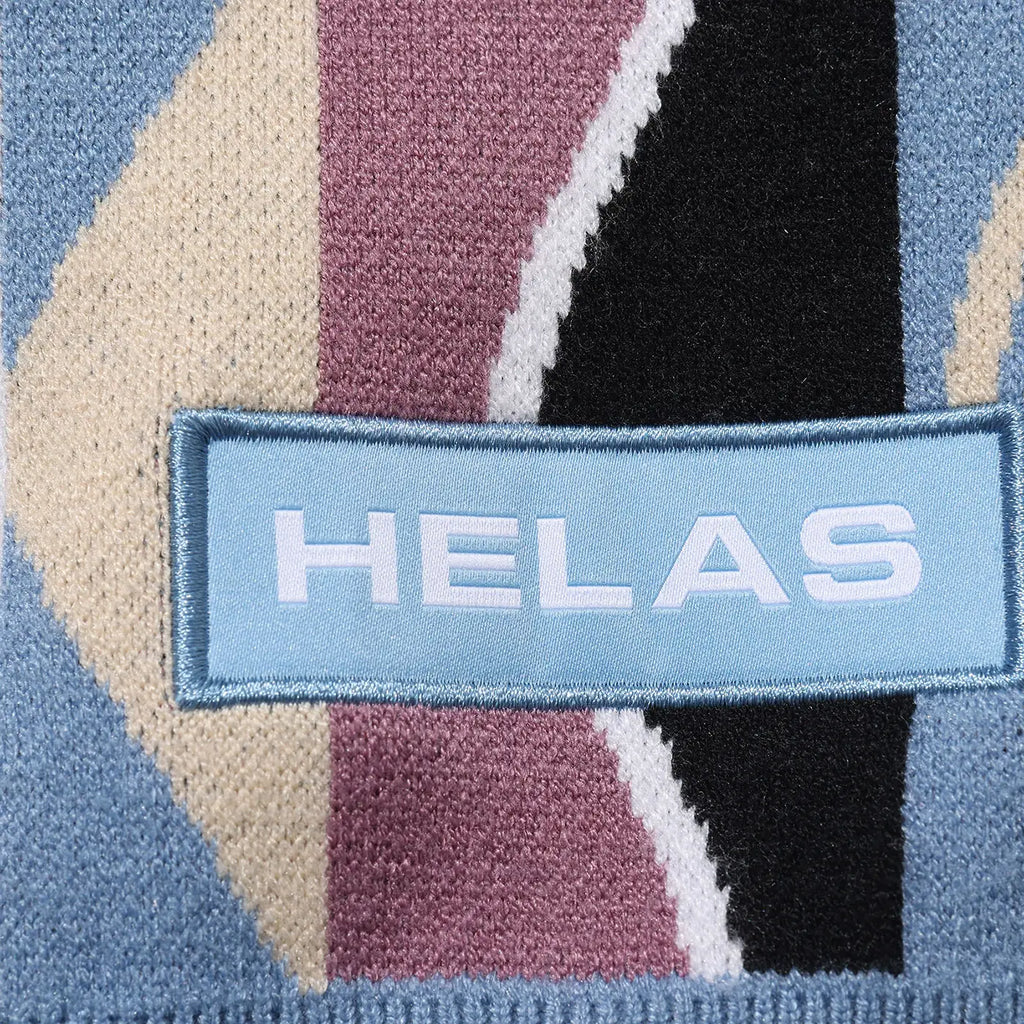 Helas Cool Coog Knit Crewneck Sweat - Blue Multi - patch label