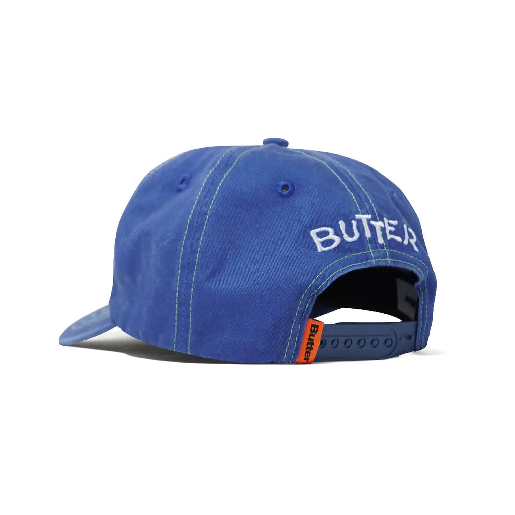 Butter Goods Canine 5 Panel Cap - Washed Navy - back