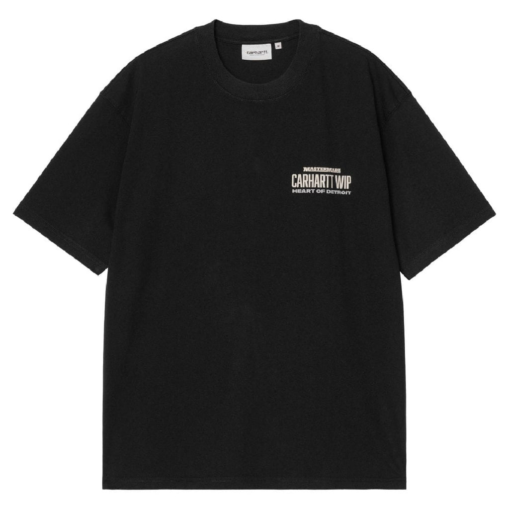 Carhartt WIP Arcan T Shirt - Black heavy stone wash - front
