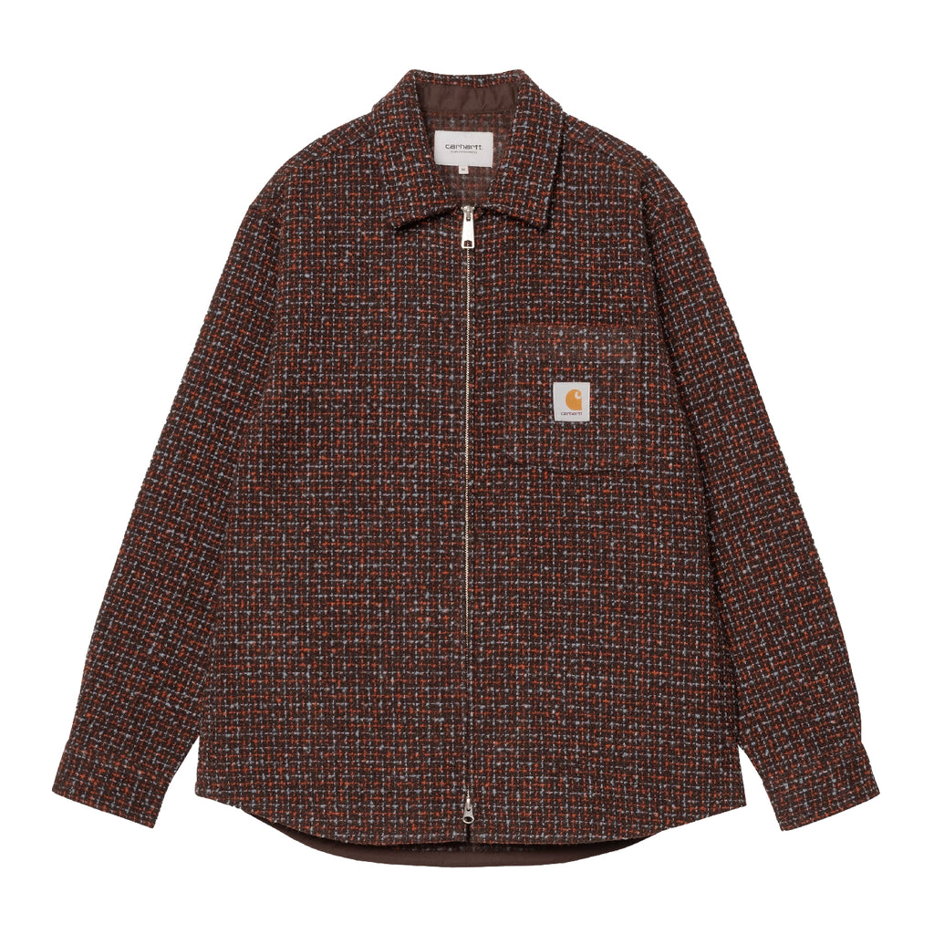Carhartt WIP Bellamy Check Shirt Jac - Tobacco - front