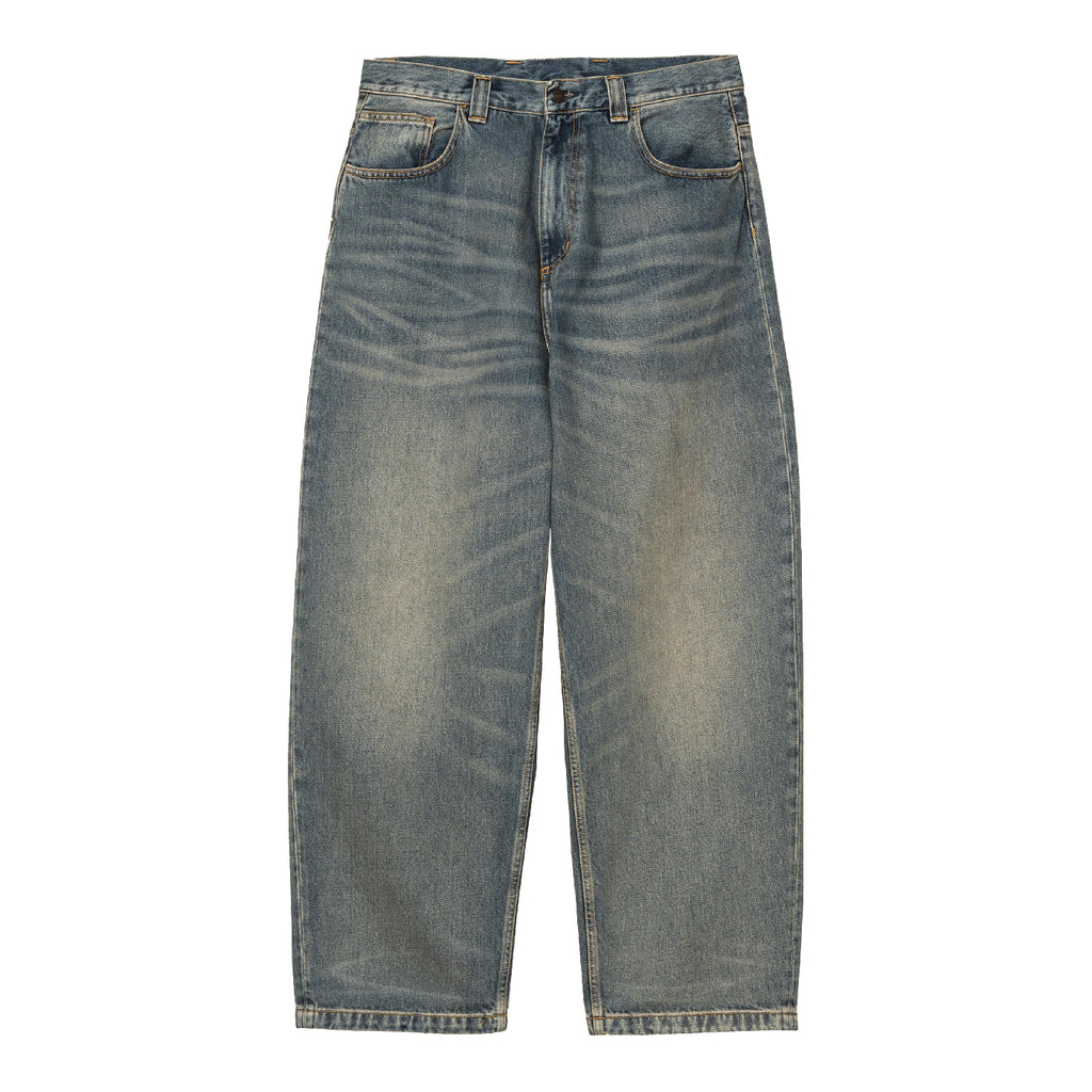 Carhartt WIP Brandon Pant - Blue worn used wash - front
