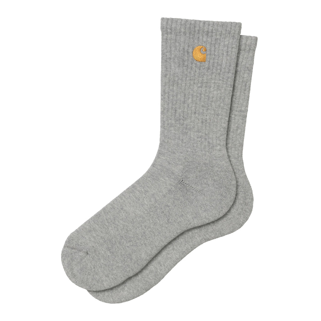 Carhartt WIP Chase Socks - Grey Heather / Gold - main