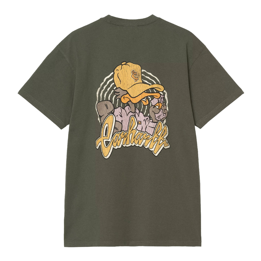 Carhartt WIP Chedda T Shirt - Opuntia heavy stone wash - back