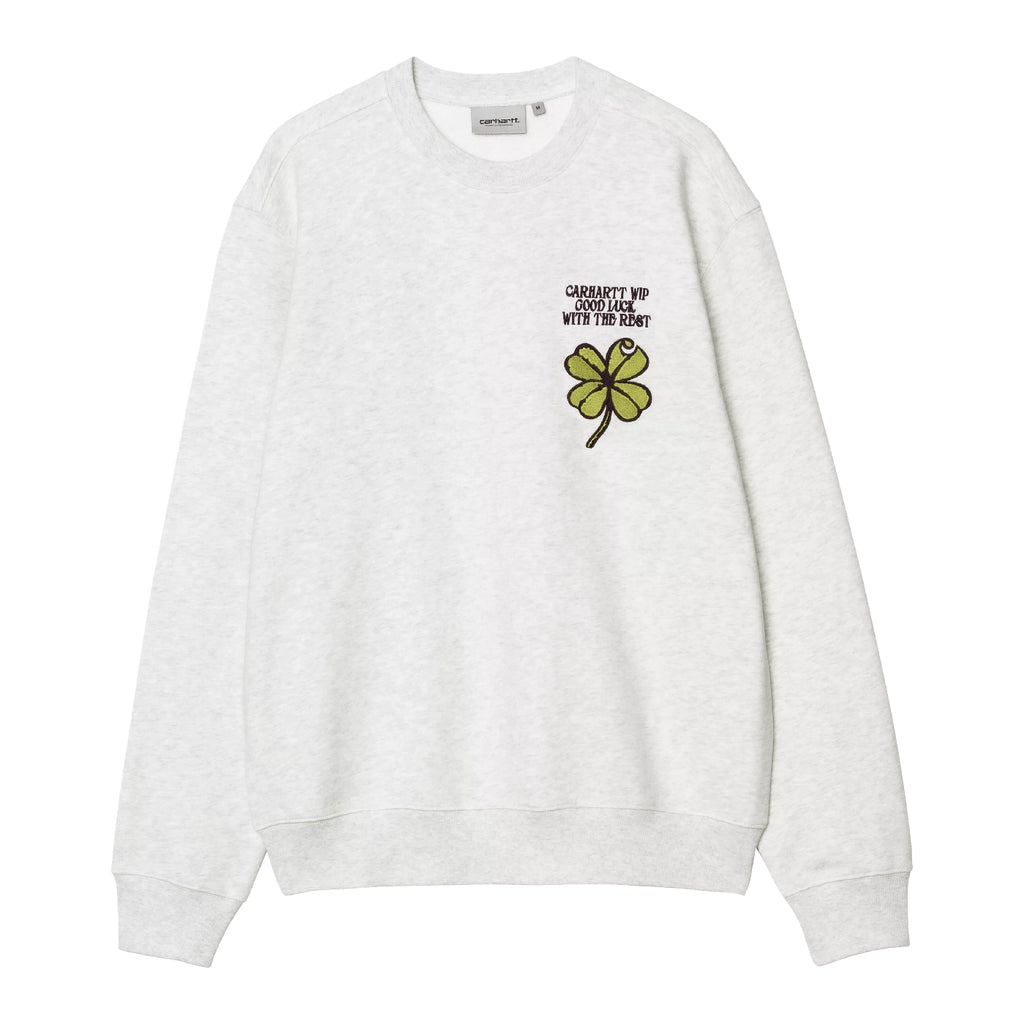 Carhartt WIP Clover Sweatshirt - Ash Heather - front