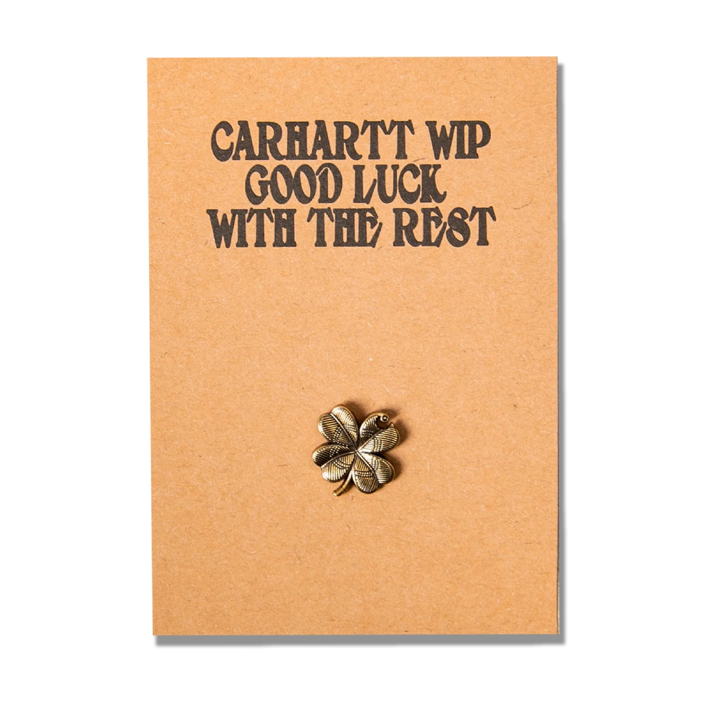Carhartt WIP Clover Pin - Gold - front