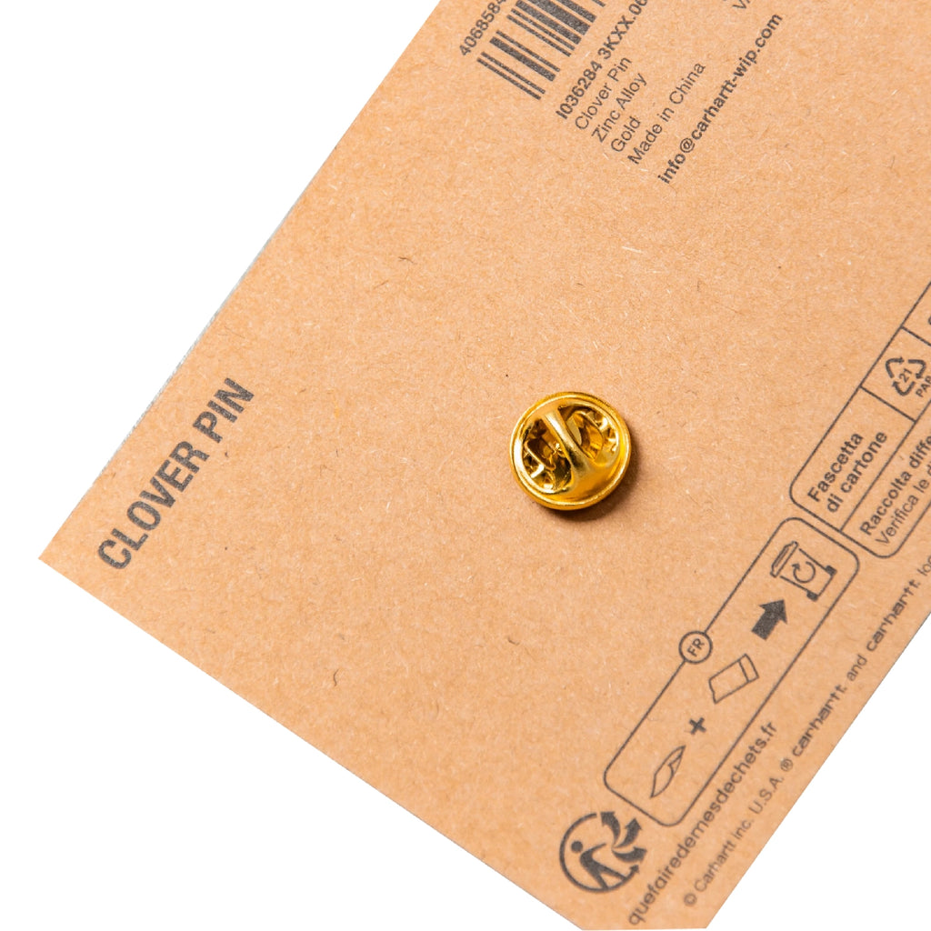 Carhartt WIP Clover Pin - Gold - back
