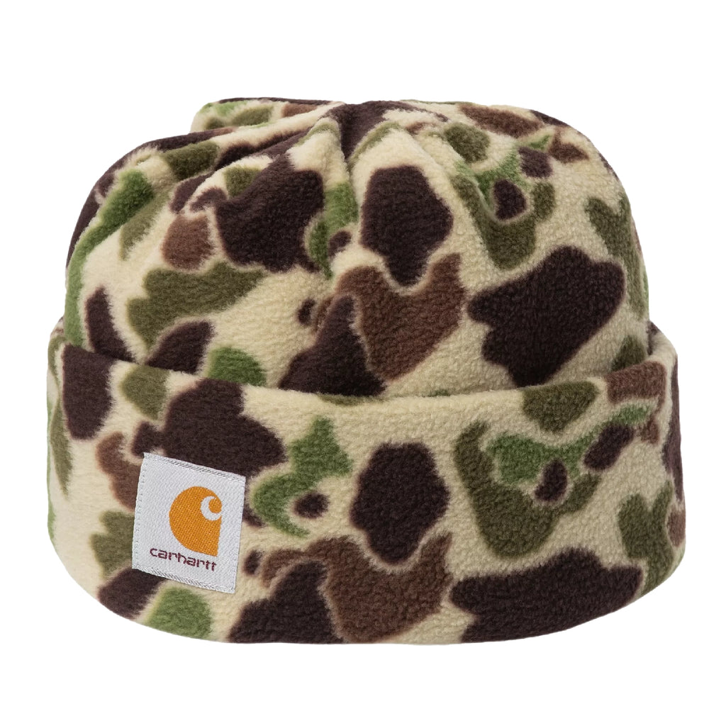 Carhartt WIP Expedition Beanie - Camo Duck Jacquard Green - front