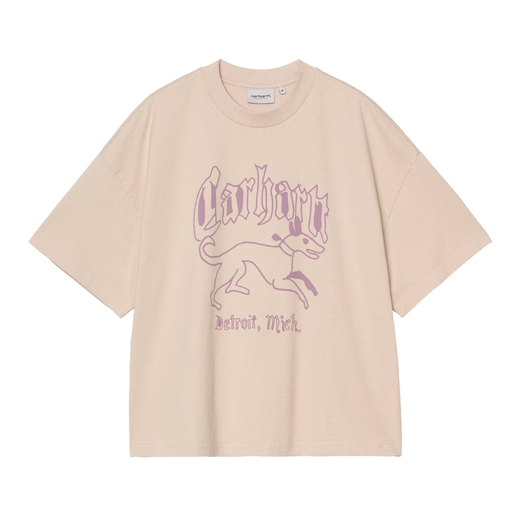 Carhartt WIP Hackwork T Shirt - Fleur De Sel heavy stone wash - front
