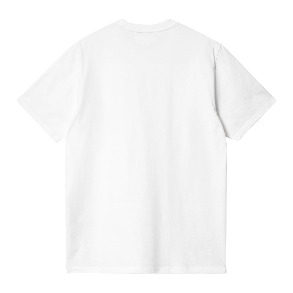 Carhartt WIP Pocket Heart T Shirt - White / Black - back