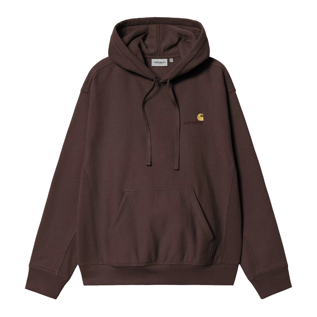 Carhartt WIP Hooded American Script Sweat Hoodie - Palisander - front