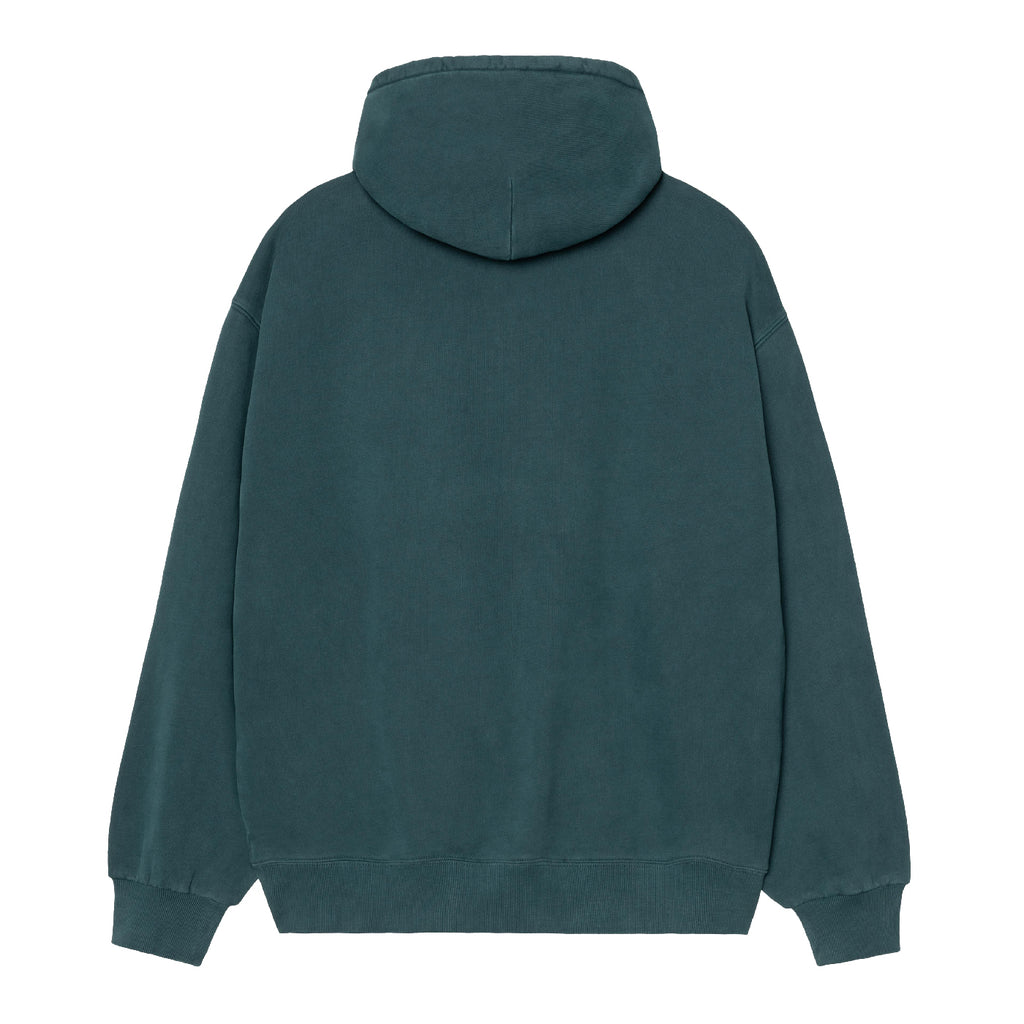 Carhartt WIP Hooded Vista Sweat Hoodie - Deep Lagoon garment dyed - back