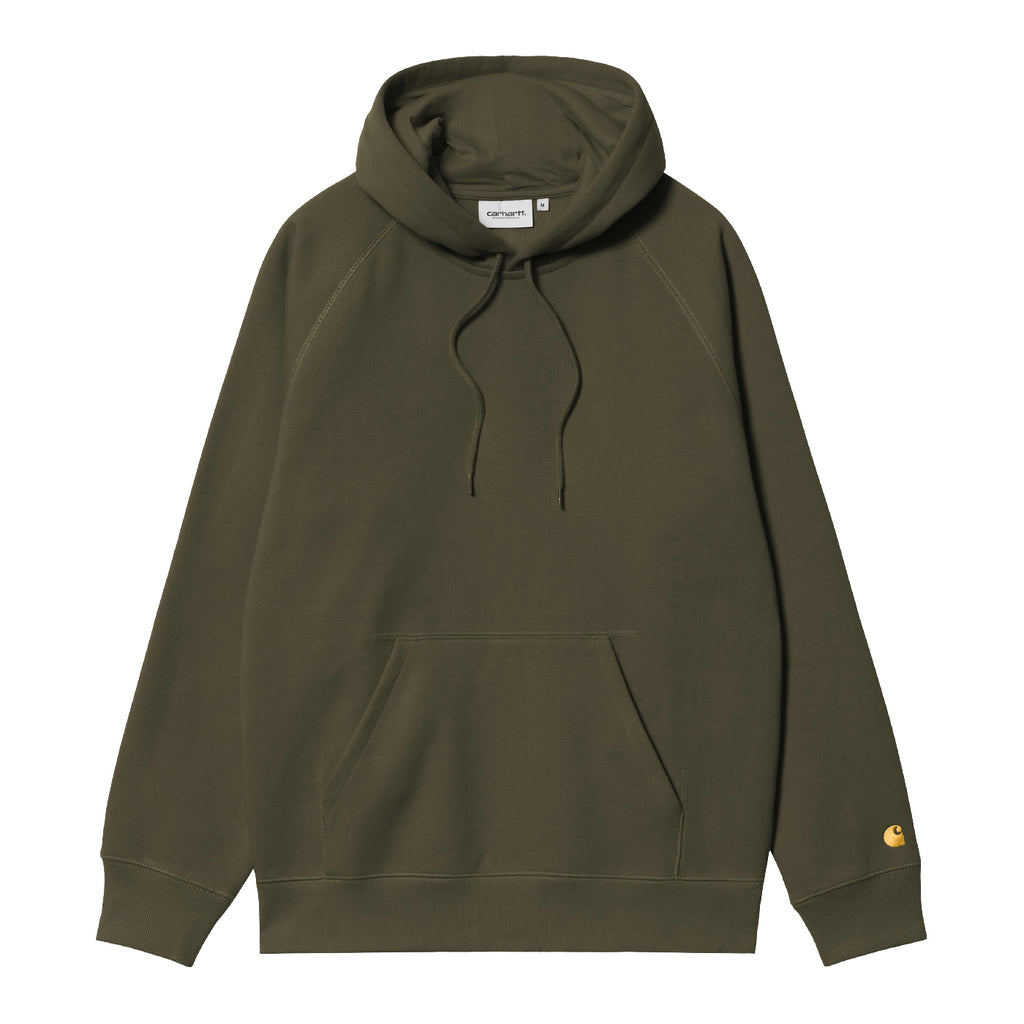 Carhartt WIP Hooded Chase Sweat -  Olive / Gold - front