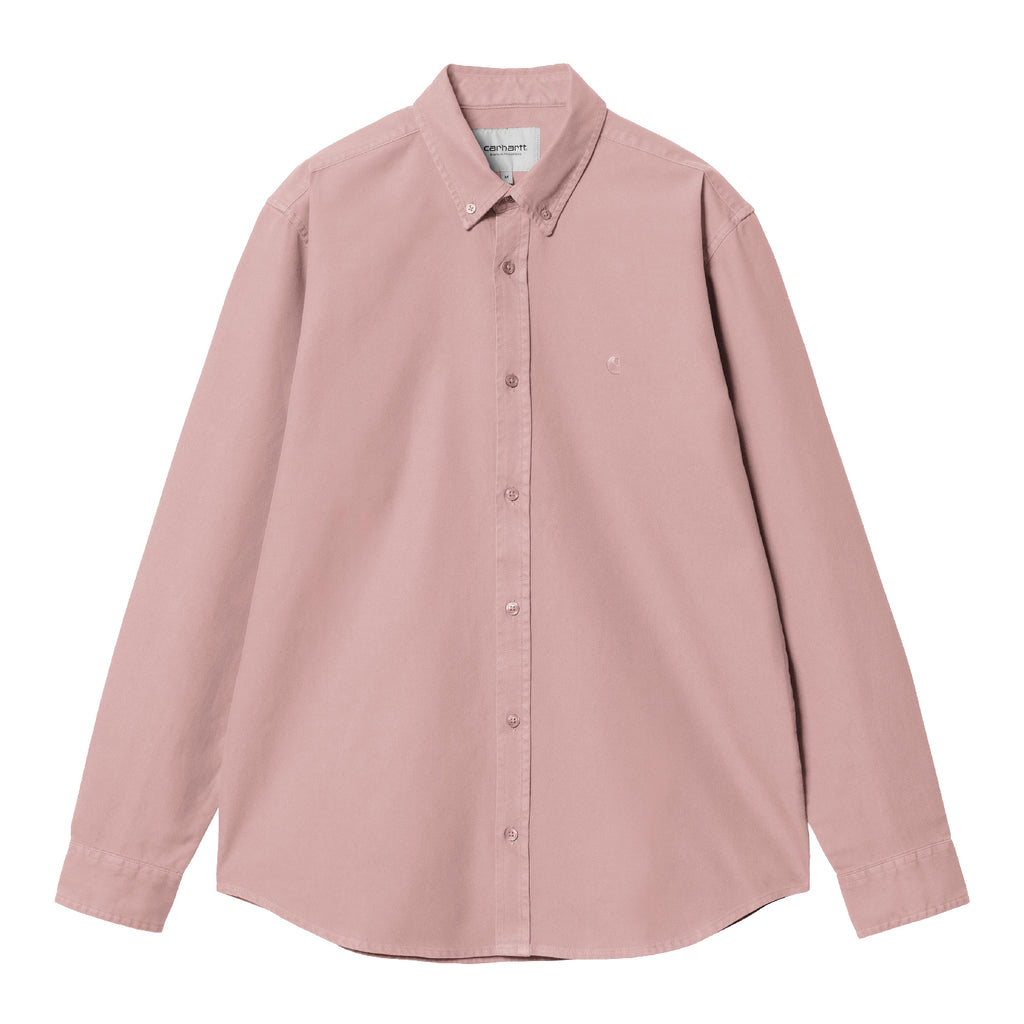 Carhartt WIP L/S Bolton Shirt - Glassy Pink  - front