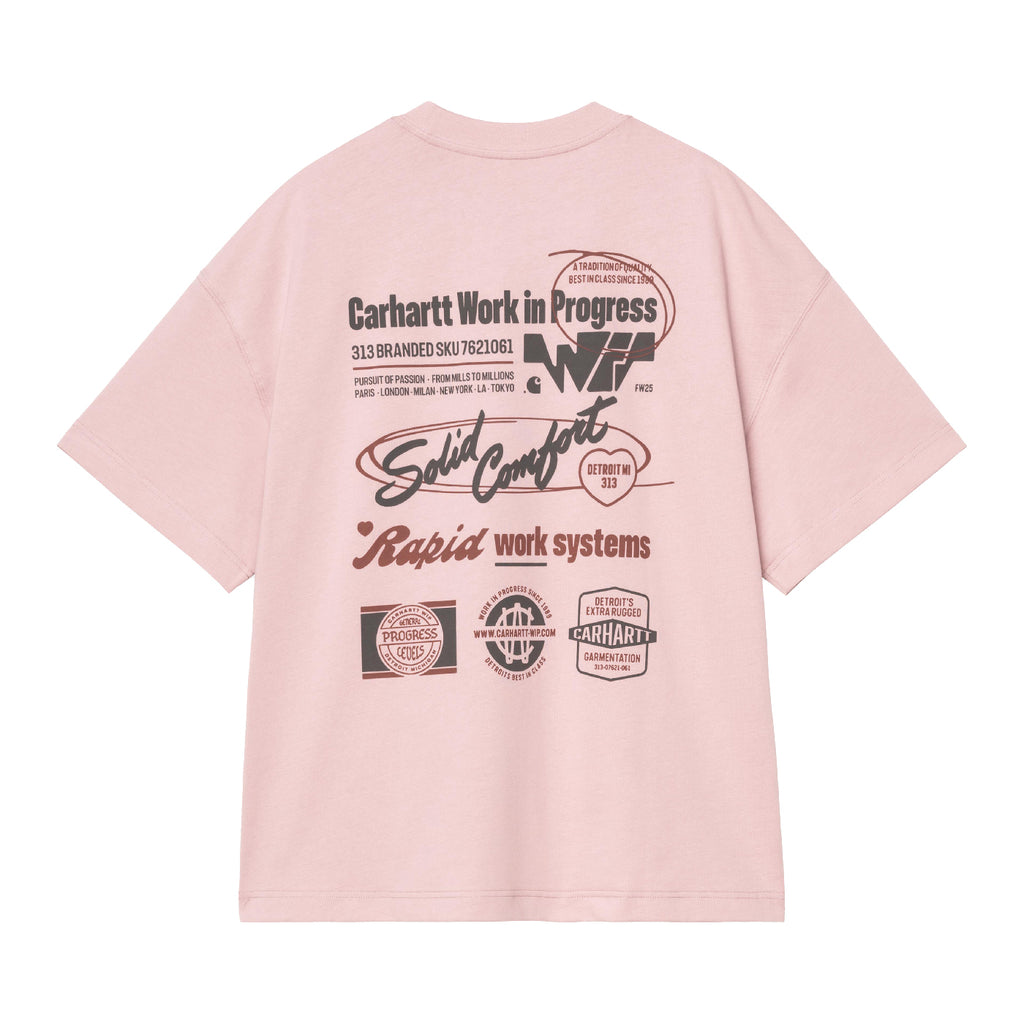 Carhartt WIP Networks T Shirt - Glassy Pink - back