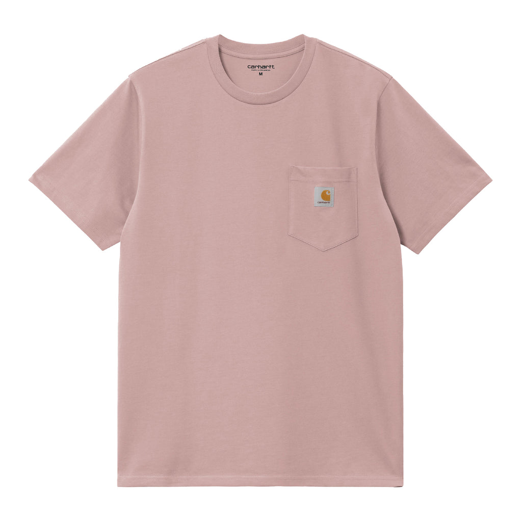 Carhartt WIP Pocket T Shirt - Glassy Pink - front