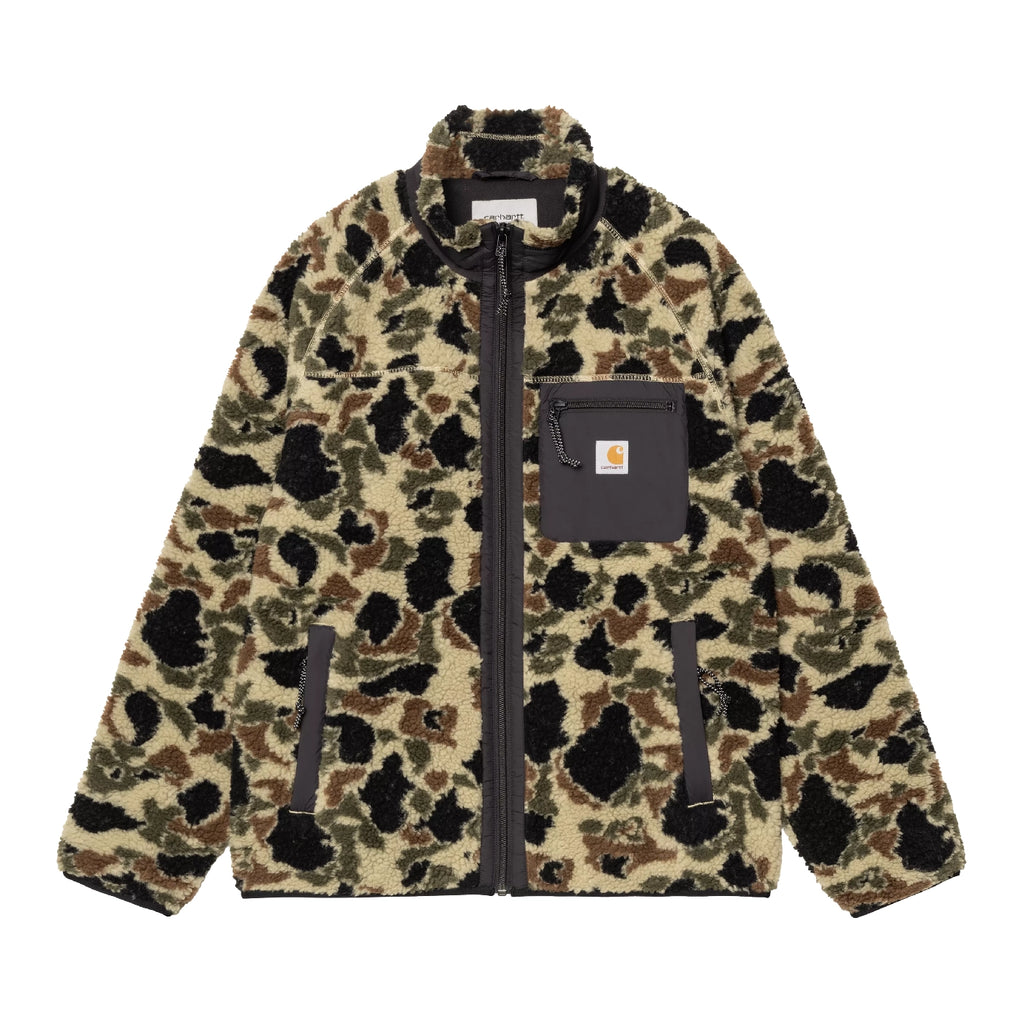 Carhartt WIP Prentis Liner Jacket - Camo Duck Jacquard Green / Black - front