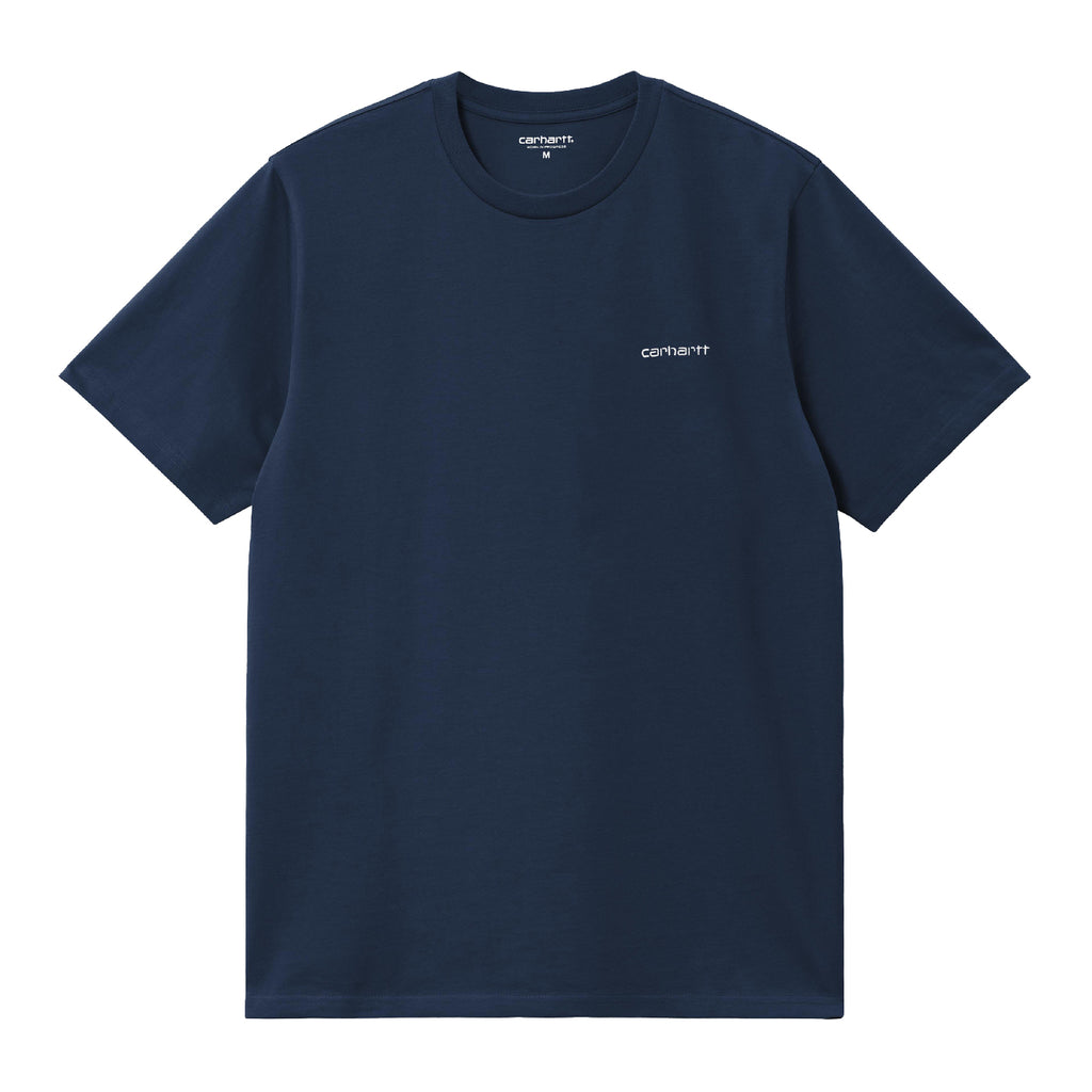 Carhartt WIP Script Embroidery T Shirt - Jupiter  / White - front