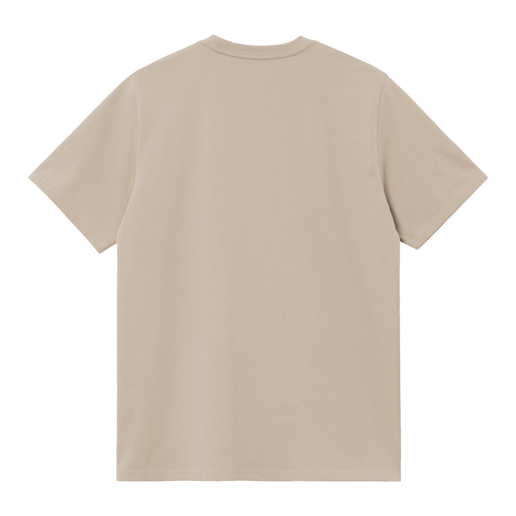 Carhartt WIP Script Embroidery T Shirt - Fleur de Sel / White - back
