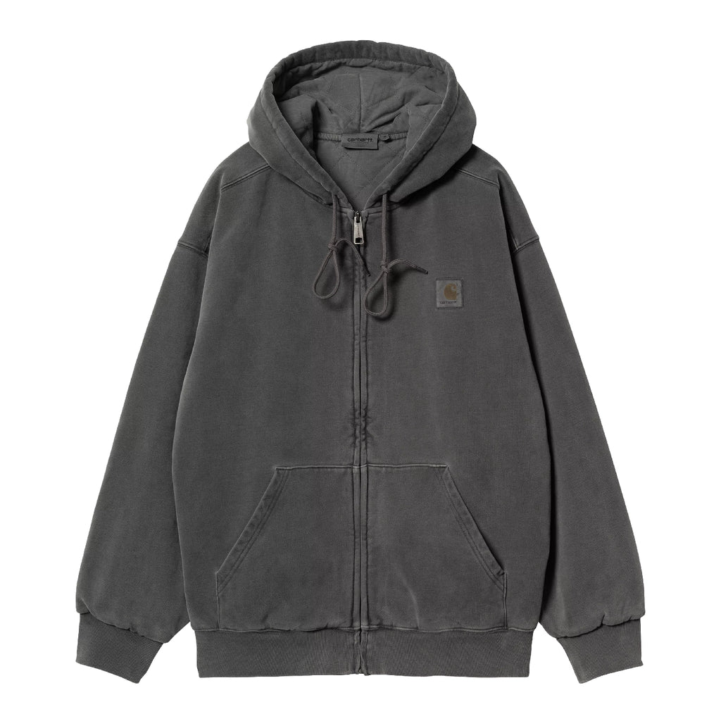 Carhartt WIP Hooded Vista Jacket Hoodie - Black garment dyed - front