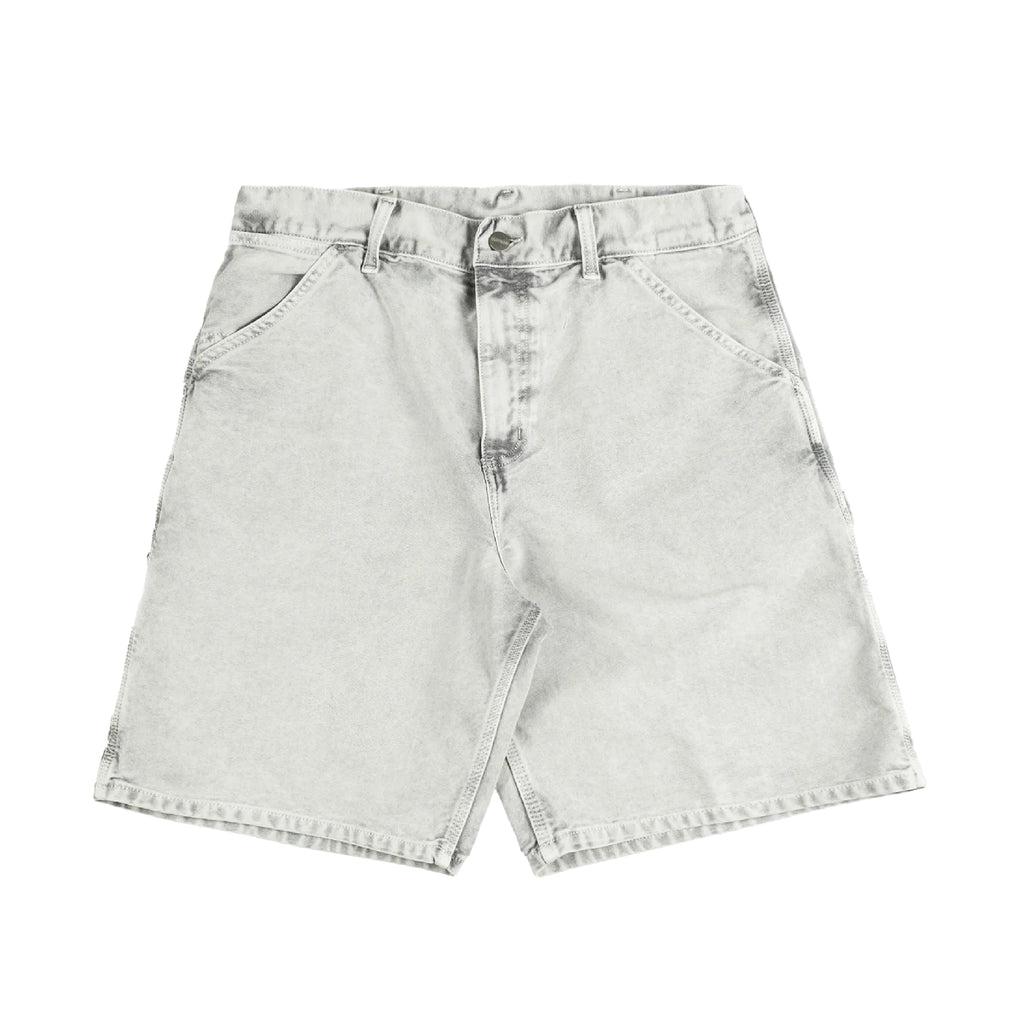 Carhartt WIP Single Knee Short - Black Chalk Wash - front