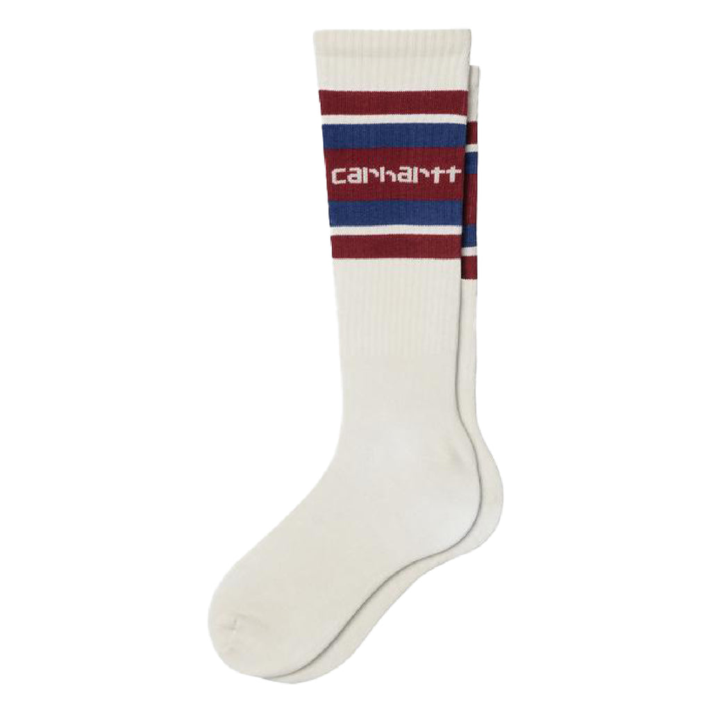 Carhartt WIP Connors Socks - Natural / Scarlet / Wolfsbane - main