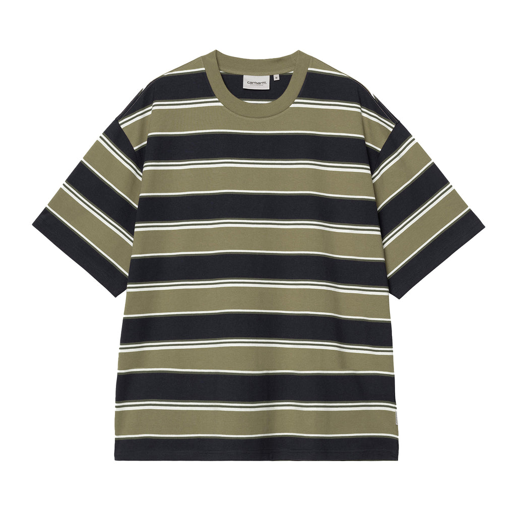 Carhartt WIP Malone Stripe T Shirt - Brass - front
