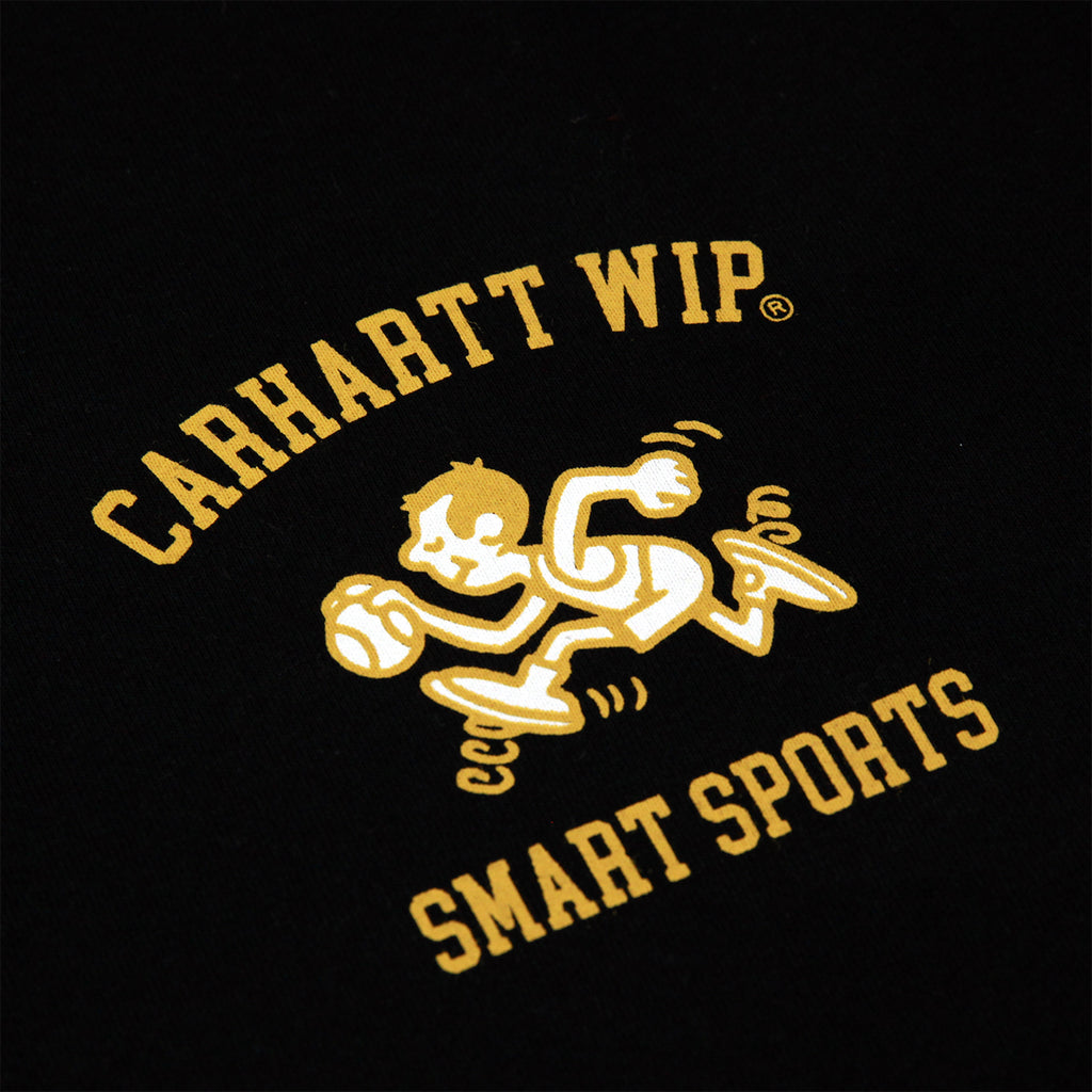 Carhartt WIP Smart Sports T Shirt - Black - closeup