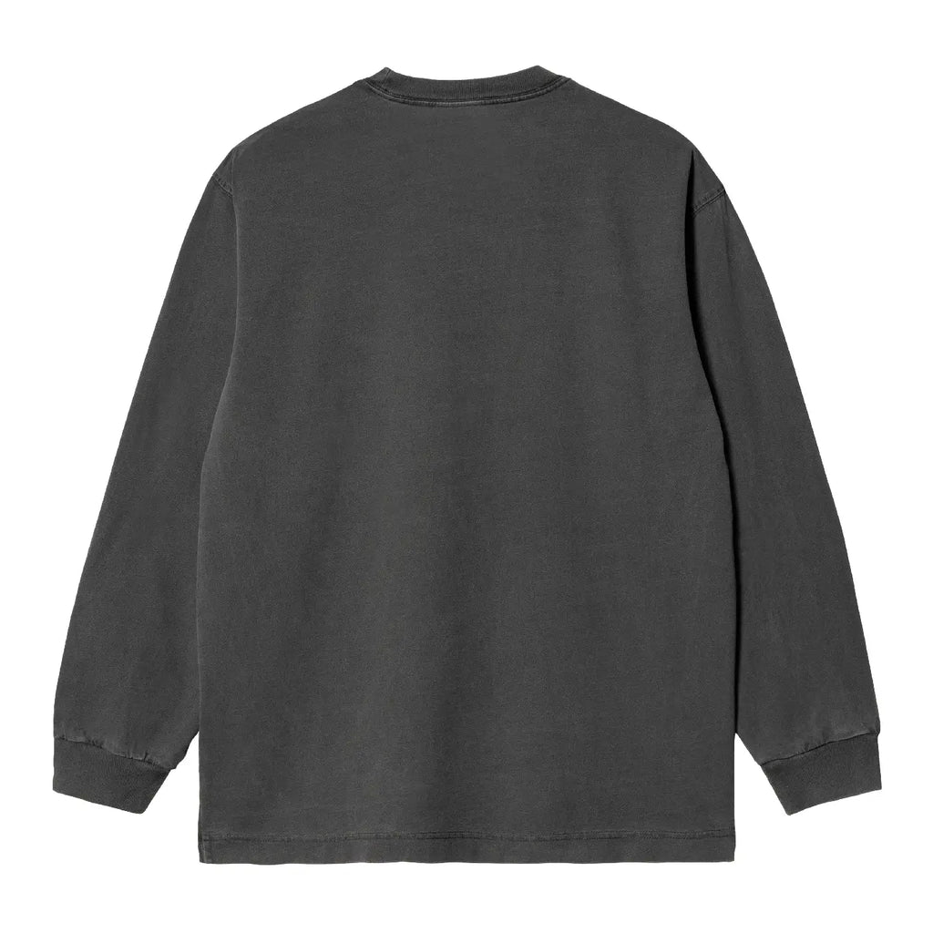 Carhartt WIP L/S Vista T Shirt - Black Garment dyed - back