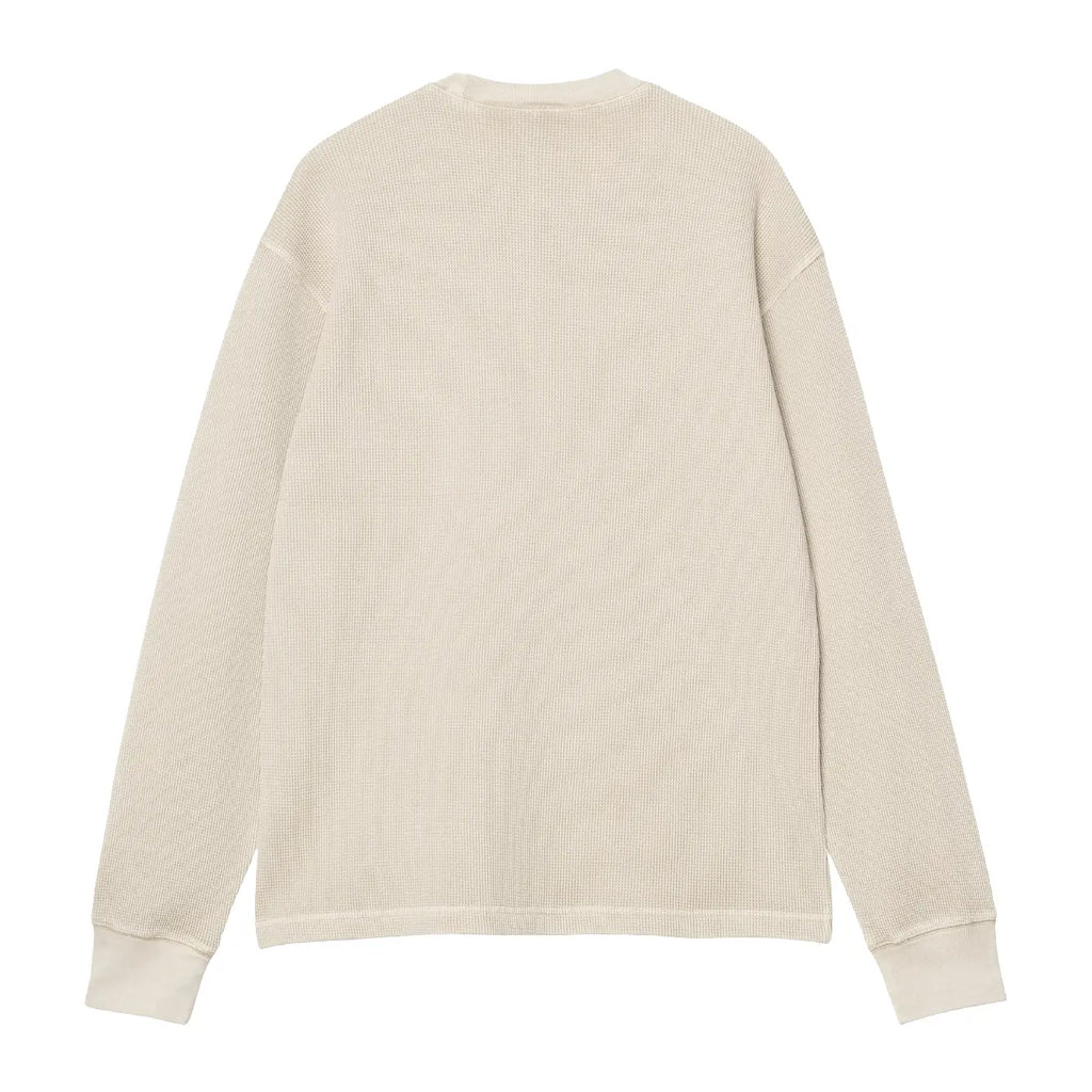 Carhartt WIP L/S Vista Waffle T Shirt - Fleur De Sel Garment dyed - back