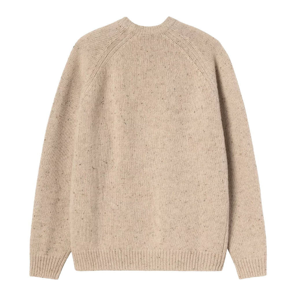 Carhartt WIP Anglistic Sweater - Speckled Fleur de Sel - back