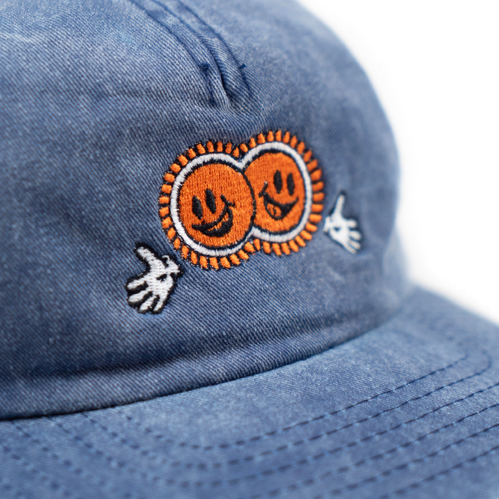 Southsea Bronx Cartoon Cap - Vintage Denim - closeup