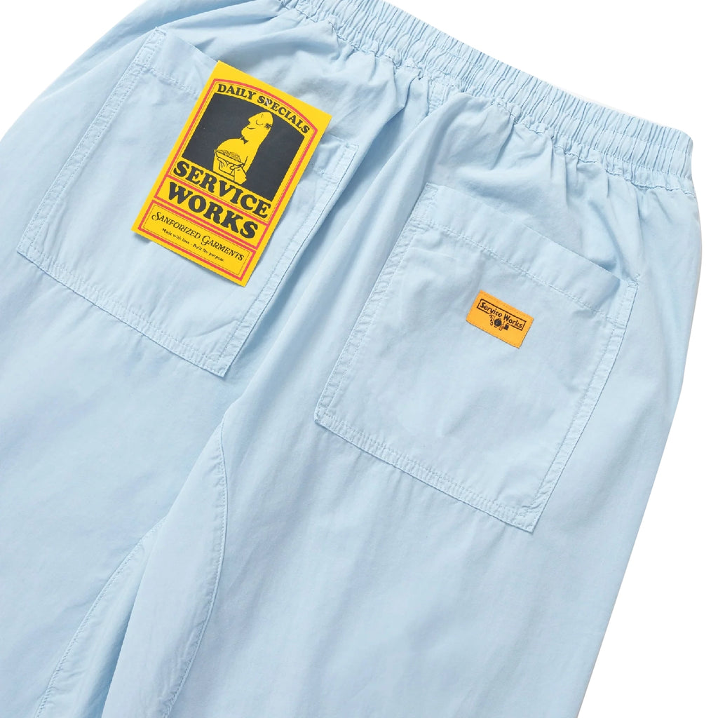 Service Works Poplin Chef Pant - Powder - back pockets
