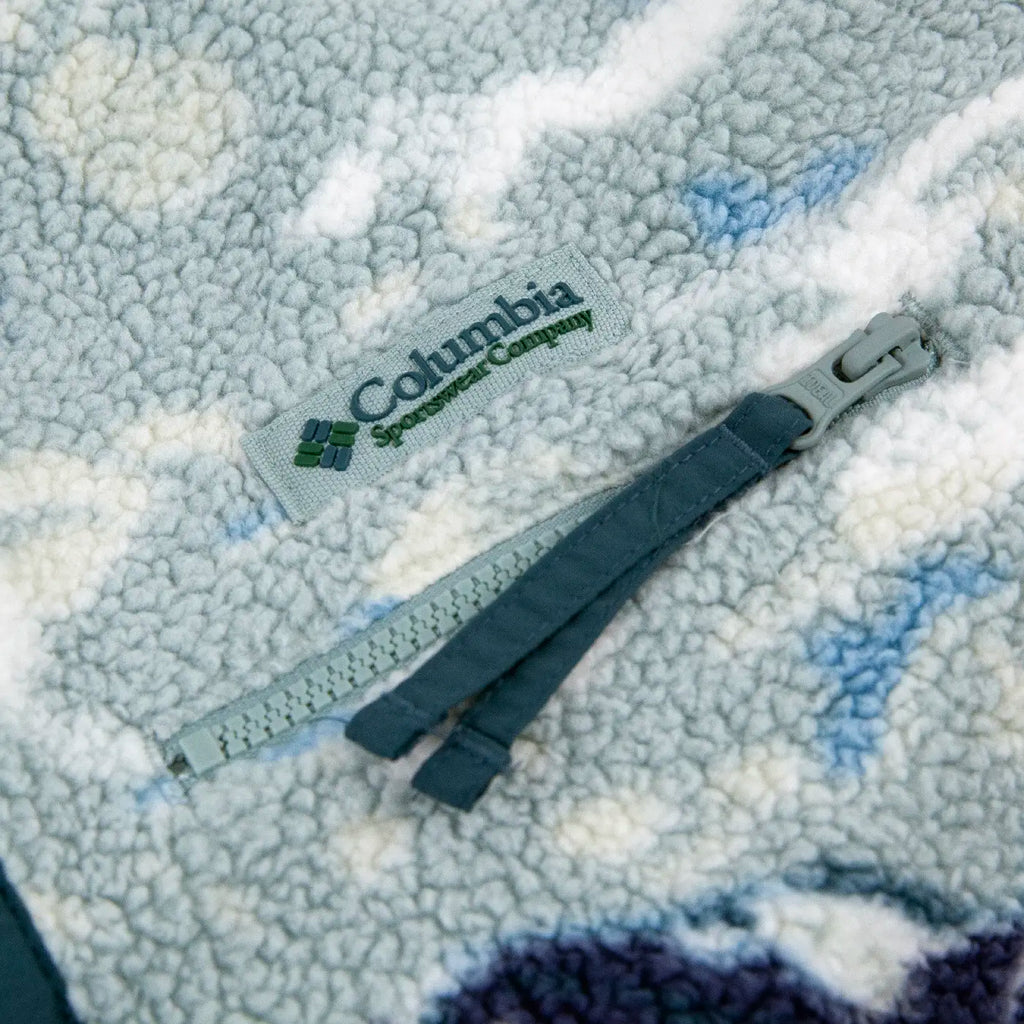 Columbia Helvetia II Printed Half Snap Fleece - Crushed Blue Sisters - zip