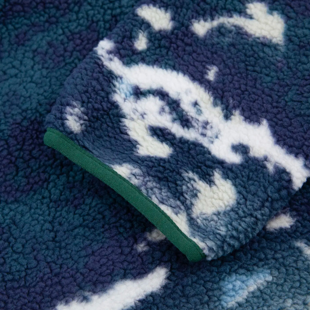 Columbia Helvetia II Printed Half Snap Fleece - Crushed Blue Sisters - cuff