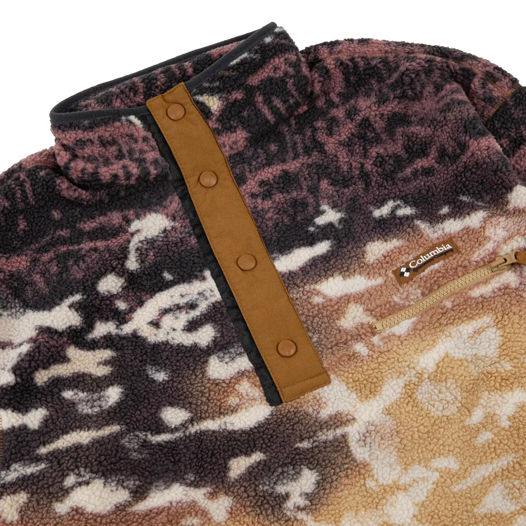 Columbia Helvetia II Printed Half Snap Fleece - Camel Brown Sisters - front