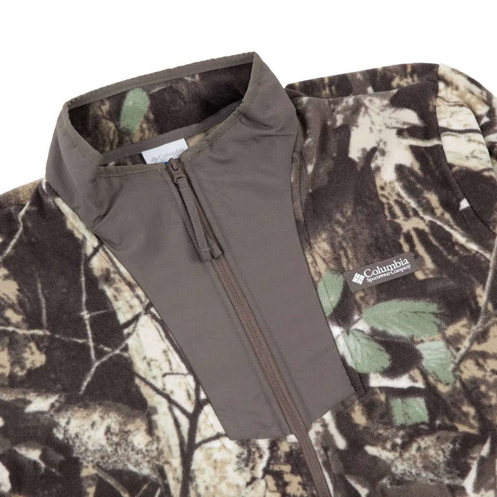 Columbia Sequoia Grove Printed Full Zip Fleece - Iron Timberwolf - front