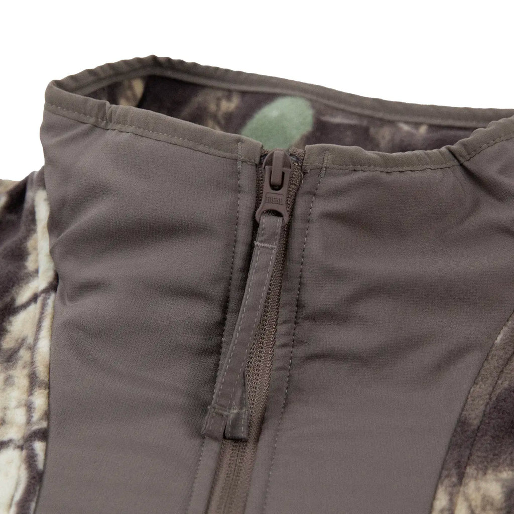 Columbia Sequoia Grove Printed Full Zip Fleece - Iron Timberwolf - neck