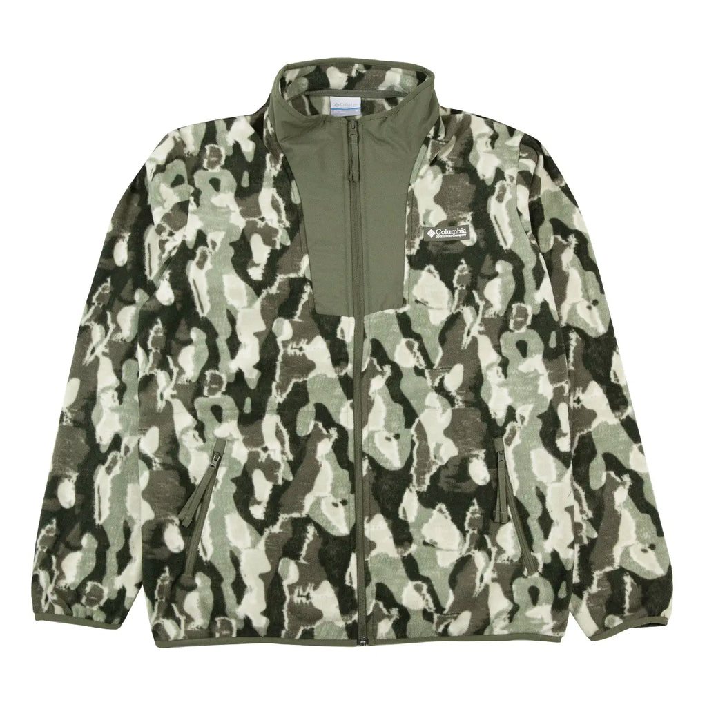 Columbia Sequoia Grove Printed Full Zip Fleece - Stone Green Treebark - main