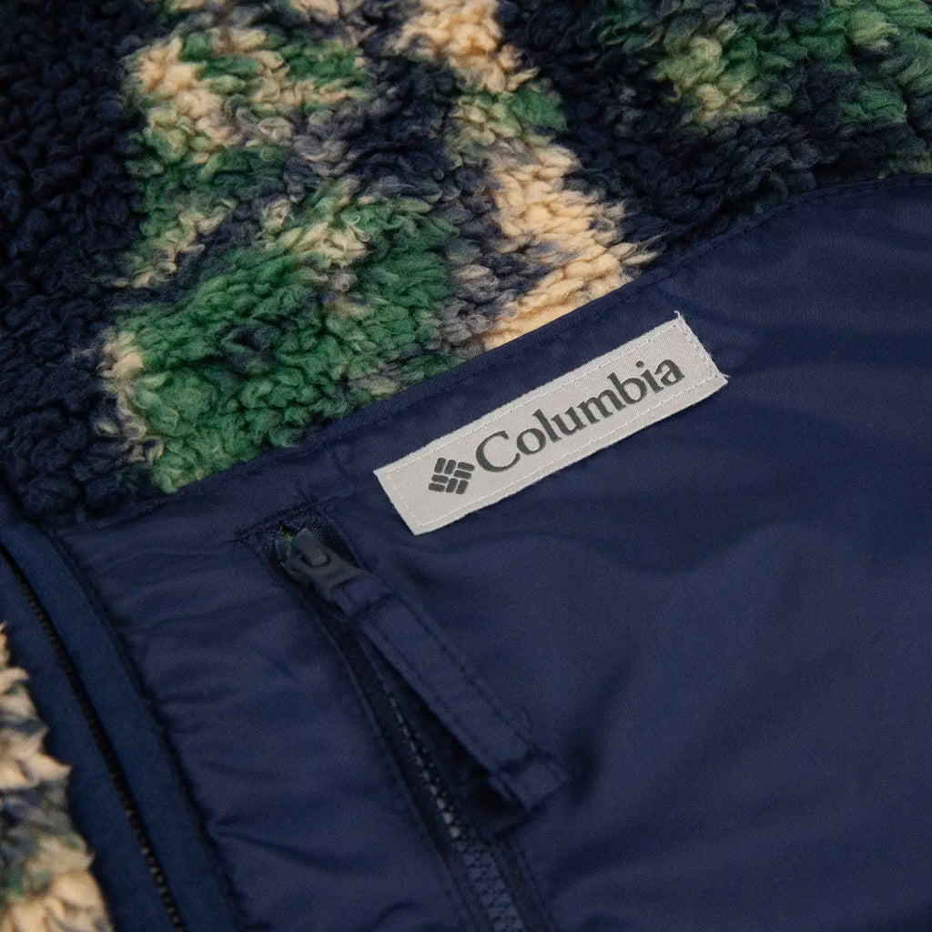 Columbia Winter Pass Reversible Fleece - Collegiate Navy / Tracks - label
