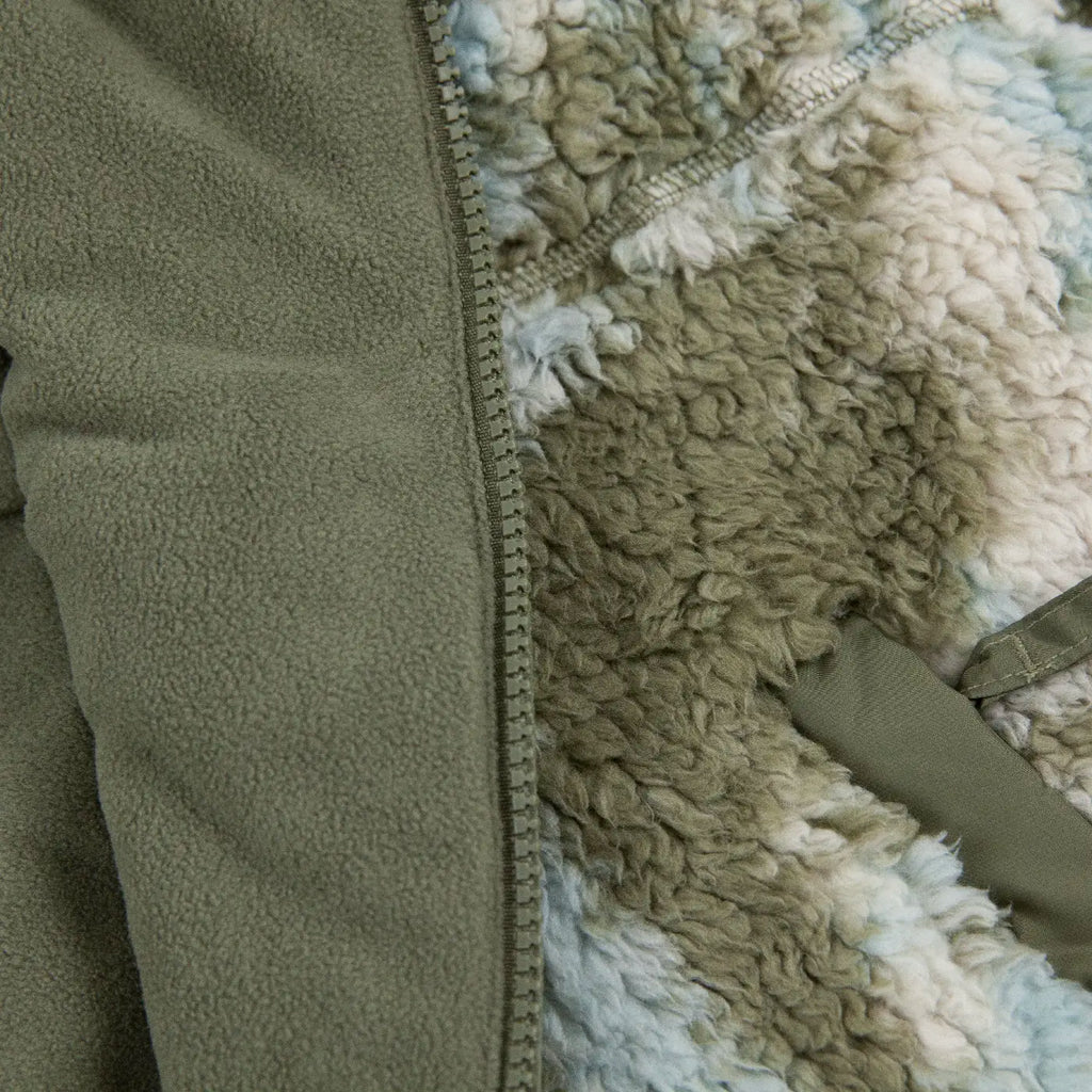 Columbia Winter Pass Reversible Fleece - Stone Green / Tracks - closeup