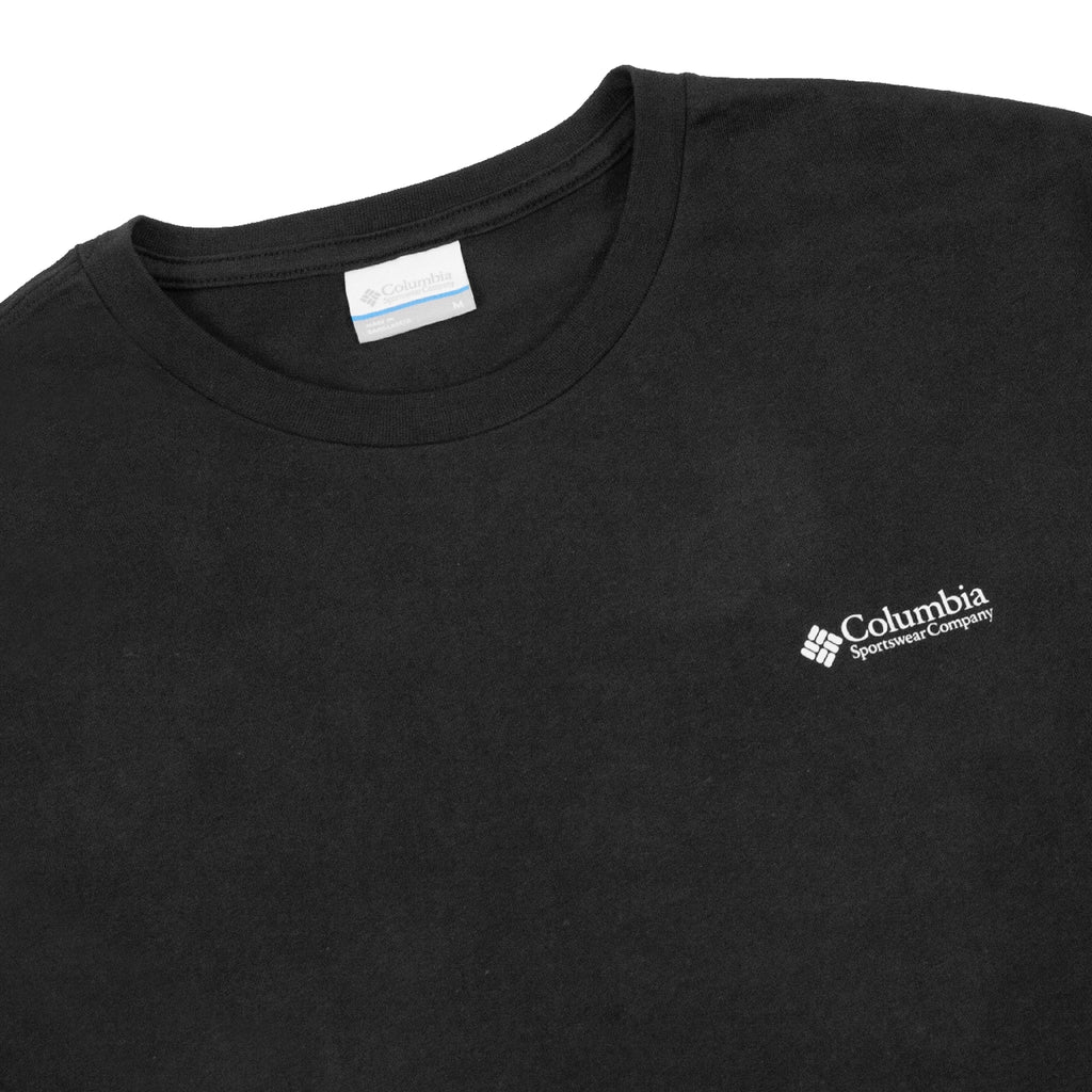 Columbia Explorers Canyon L/S T Shirt - Black - neck