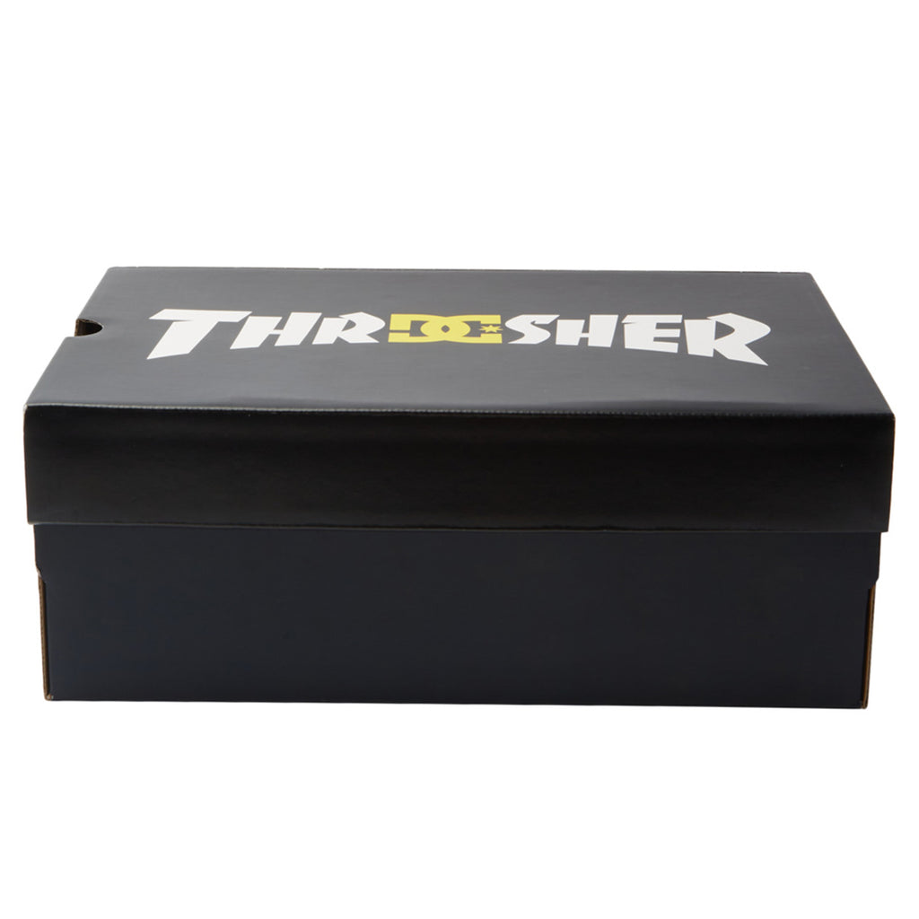 DC x Thrasher Kalynx Shoes - Camo / Black / Yellow - box