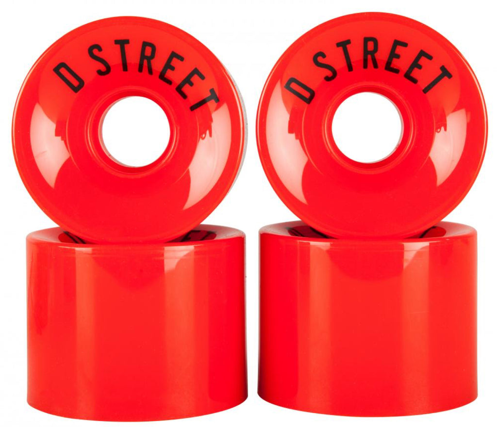 D Street 59 Cent 78A Red Cruiser Wheels - 59mm - set